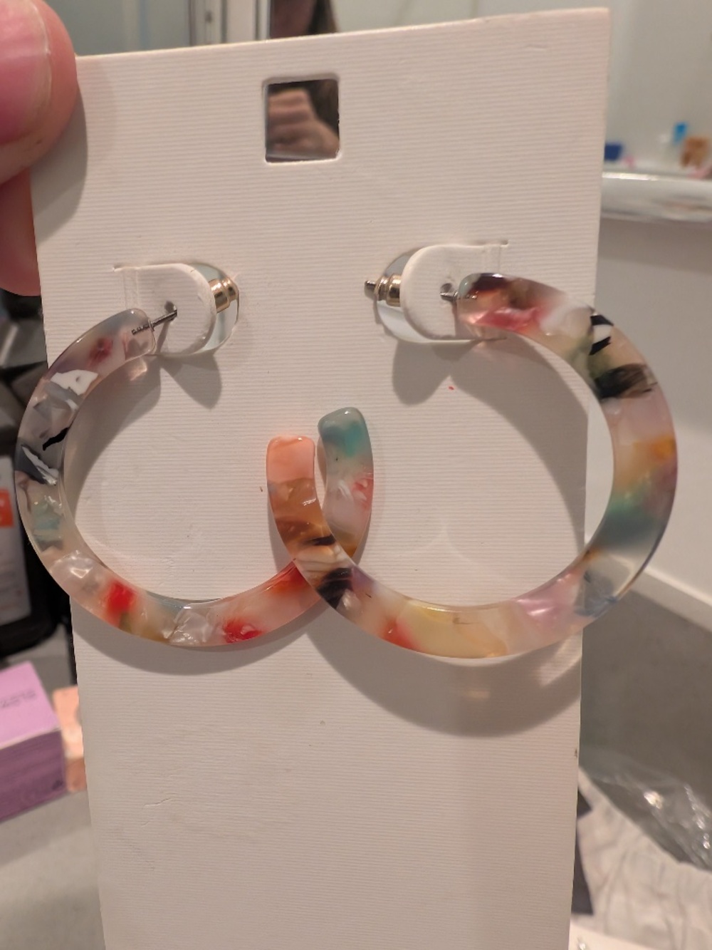 Multi Color Hoop Earings